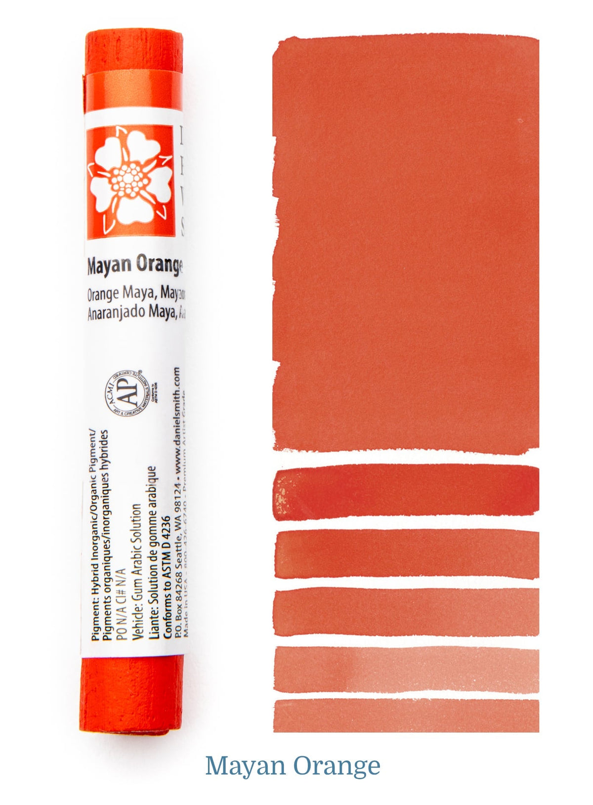 Daniel Smith Watercolor Stick - 3 inch - Mayan Orange - merriartist.com
