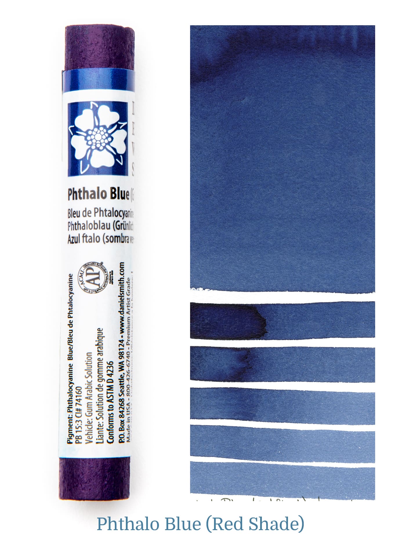 Daniel Smith Watercolor Stick - 3 inch - Phthalo Blue (red shade) - merriartist.com