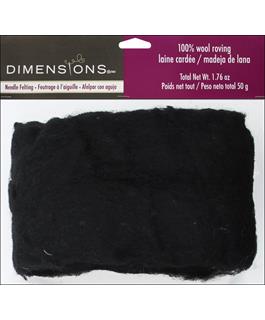 Dimensions 100% Wool Roving 1.76oz Black - merriartist.com