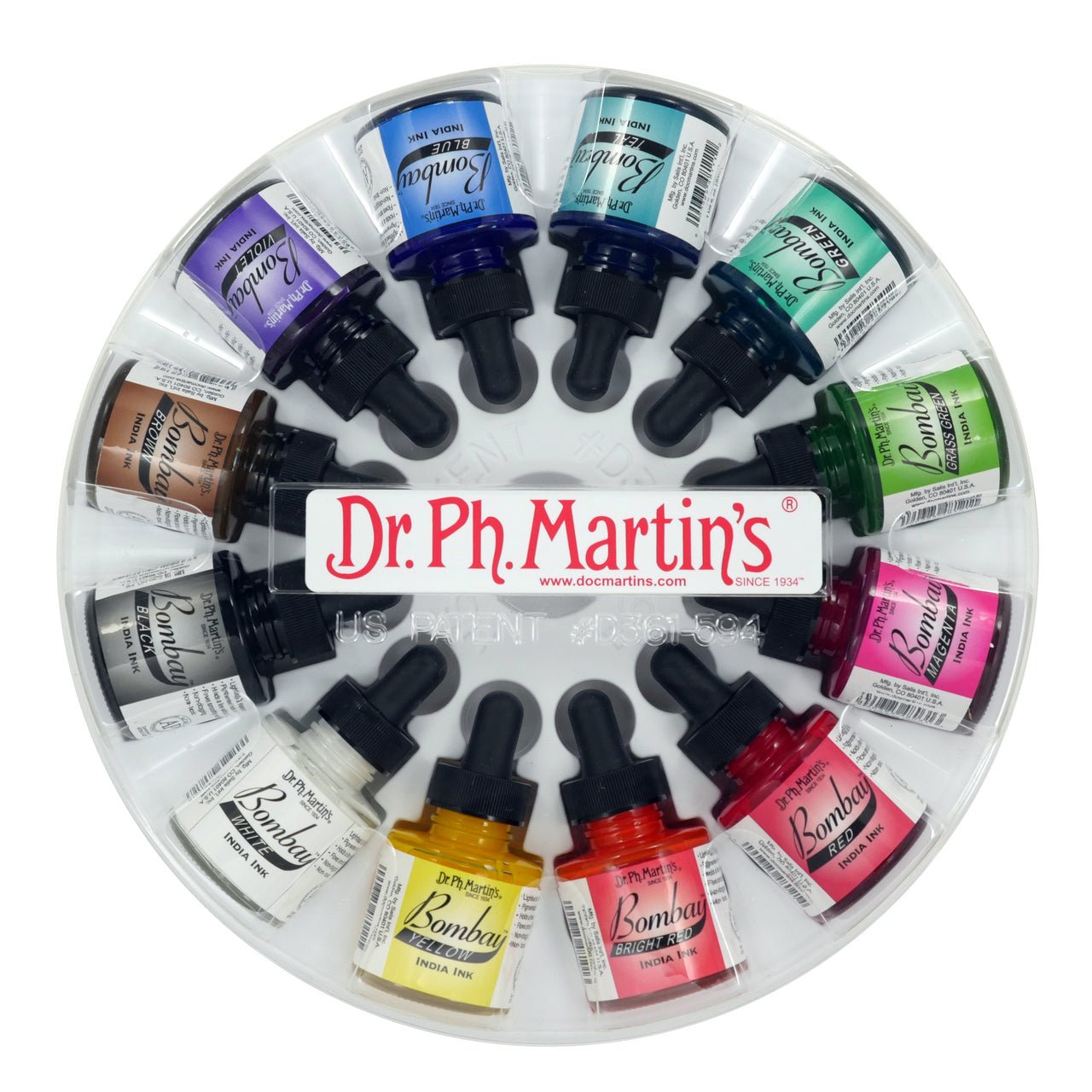 Dr. P.H. Martin Bombay India Ink - 1 ounce Set #1