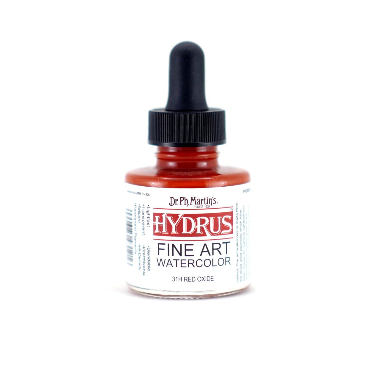 Dr. Ph. Martin's Hydrus Fine Art Watercolor 1 fl. oz. - Red Oxide - merriartist.com