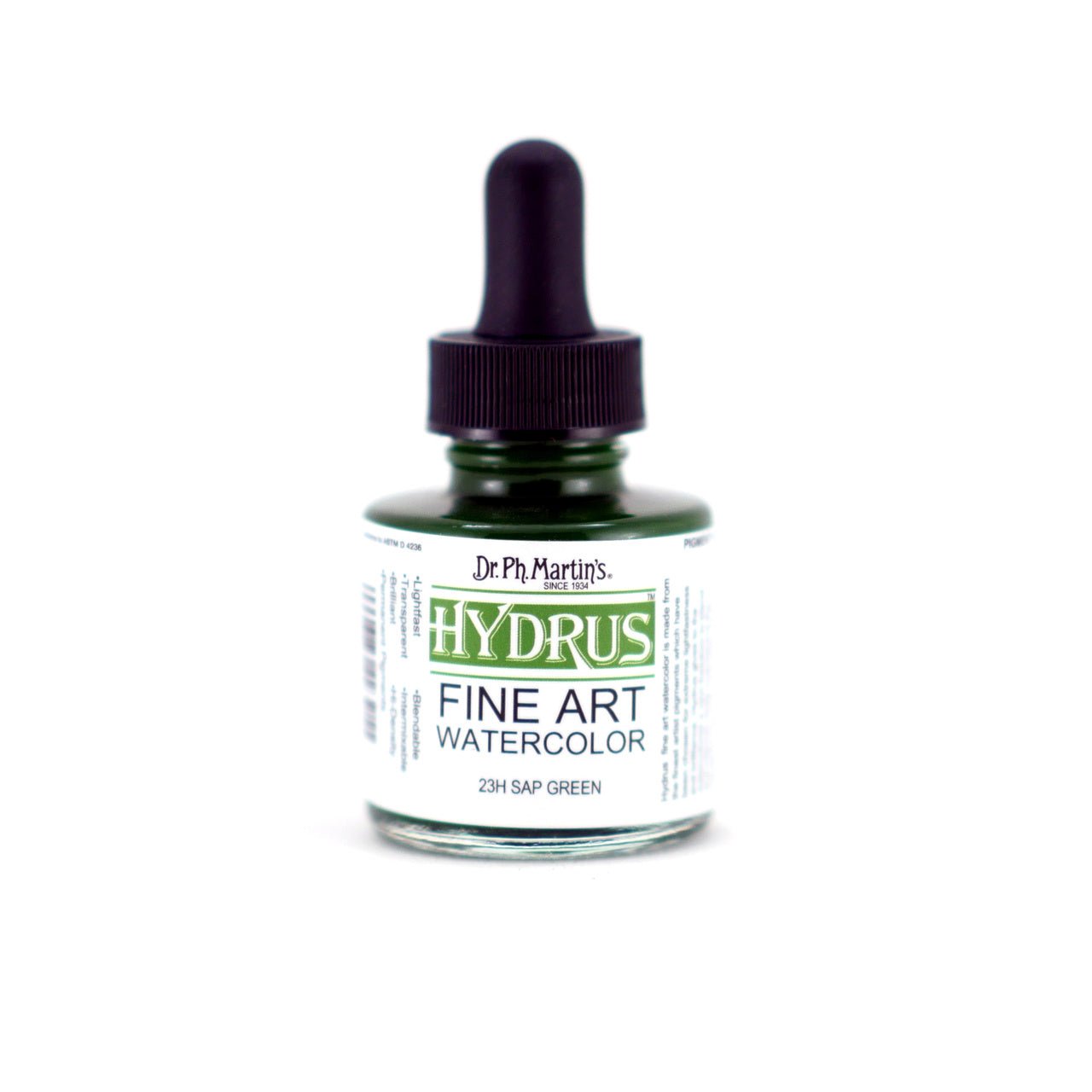 Dr. Ph. Martin's Hydrus Fine Art Watercolor 1 fl. oz. - Sap Green - merriartist.com