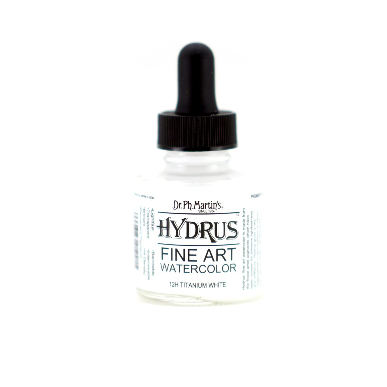 Dr. Ph. Martin's Hydrus Fine Art Watercolor 1 fl. oz. - Titanium White - merriartist.com