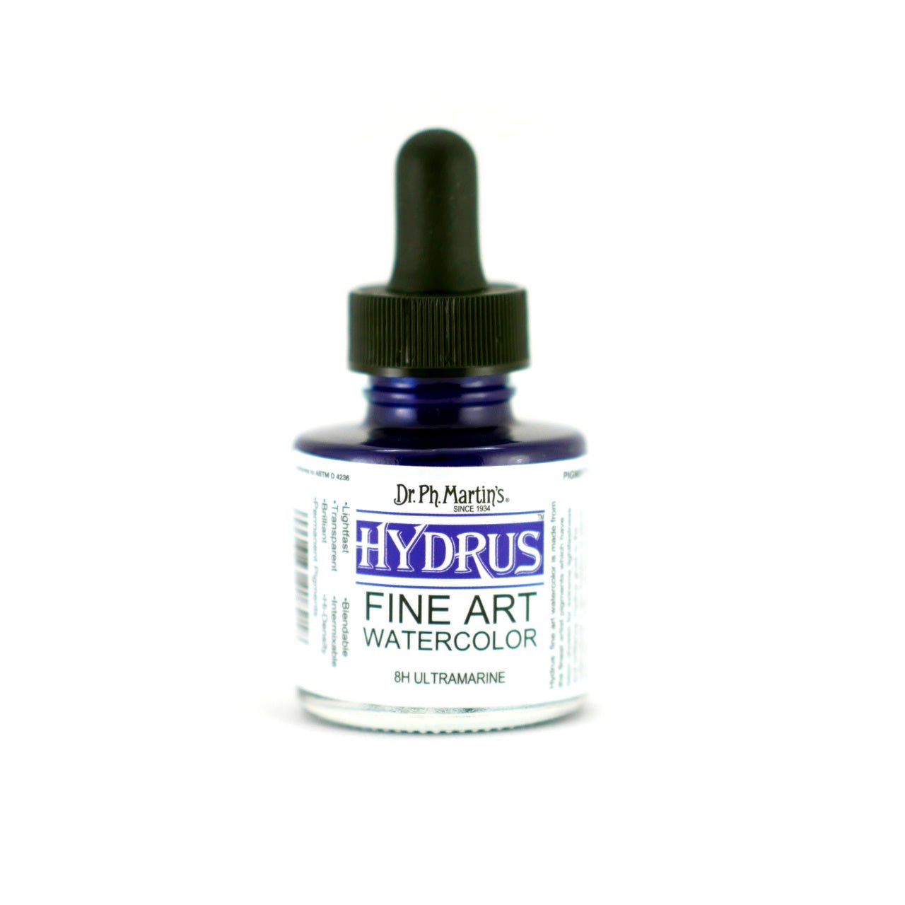 Dr. Ph. Martin's Hydrus Fine Art Watercolor 1 fl. oz. - Ultramarine - merriartist.com