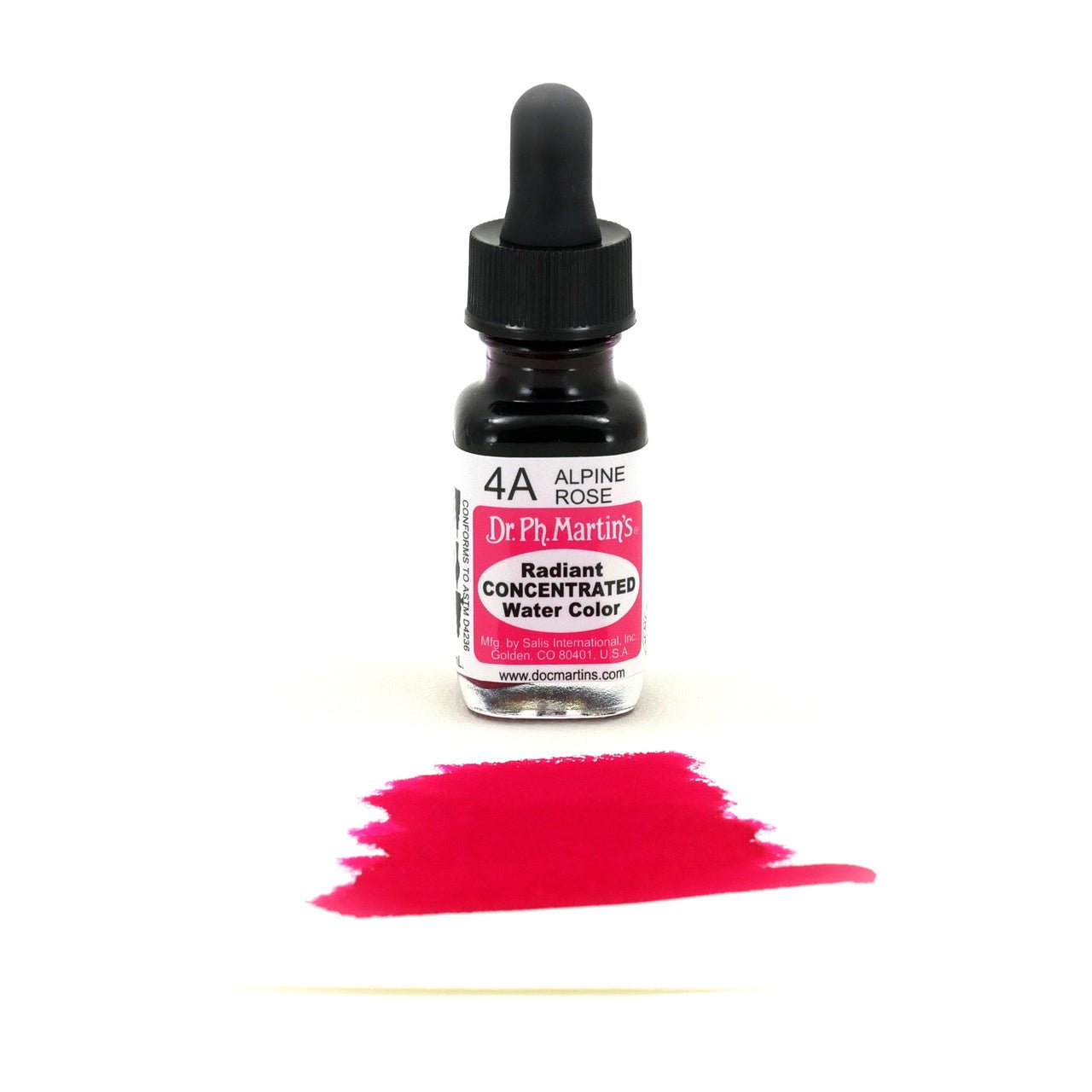 Dr. Ph. Martin's Radiant Watercolor .5 oz - Alpine Rose - merriartist.com