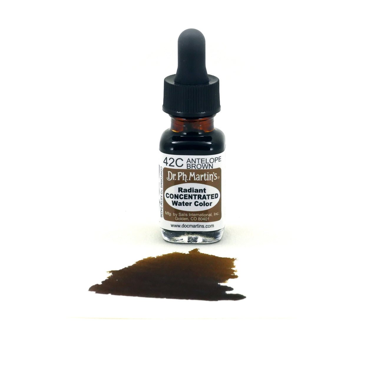 Dr. Ph. Martin's Radiant Watercolor .5 oz - Antelope Brown - merriartist.com