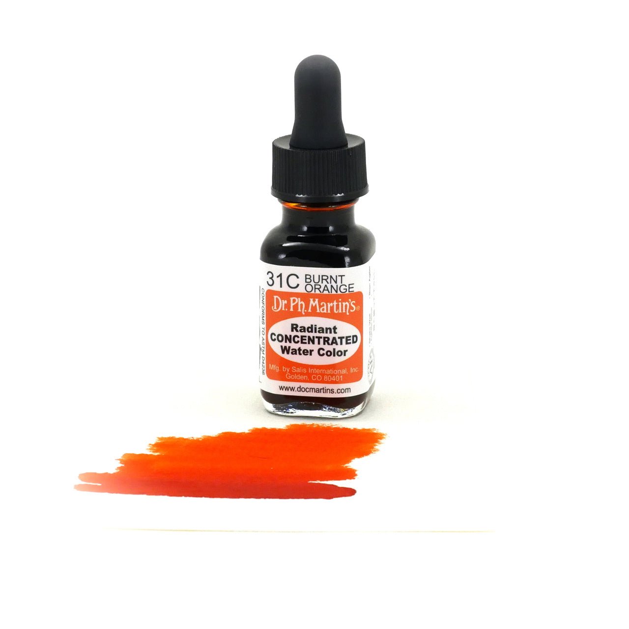 Dr. Ph. Martin's Radiant Watercolor .5 oz - Burnt Orange - merriartist.com