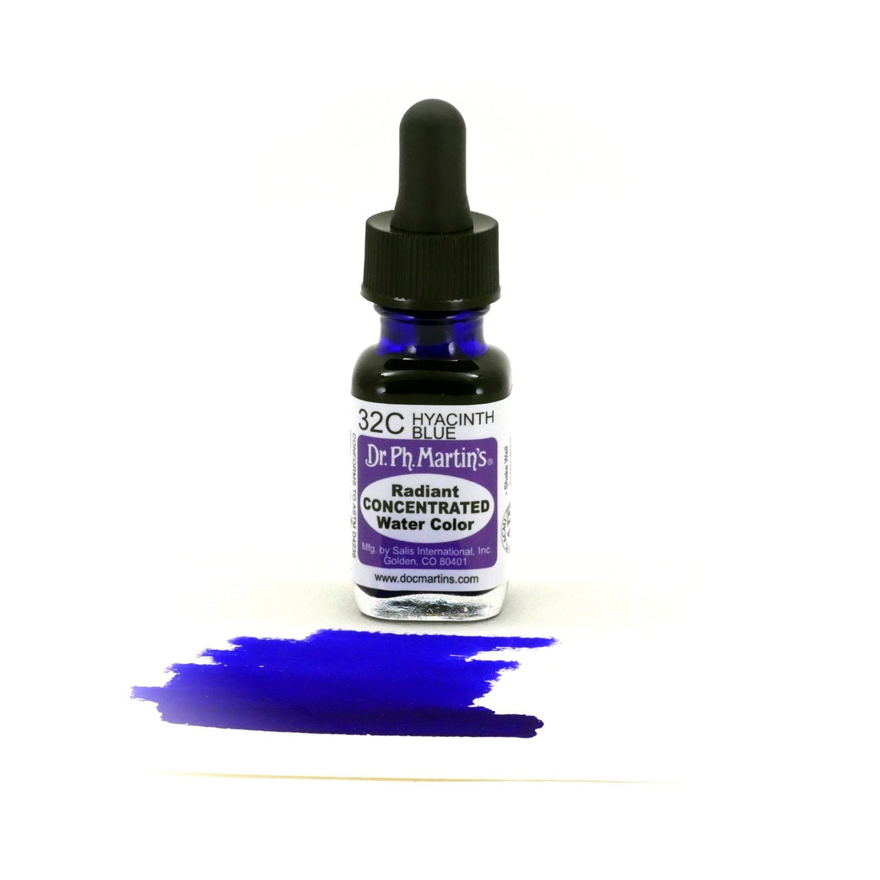 Dr. Ph. Martin's Radiant Watercolor .5 oz - Hyacinth Blue - merriartist.com