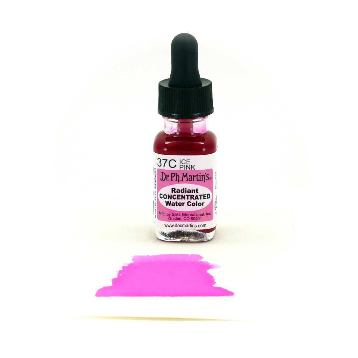 Dr. Ph. Martin's Radiant Watercolor .5 oz - Ice Pink - merriartist.com