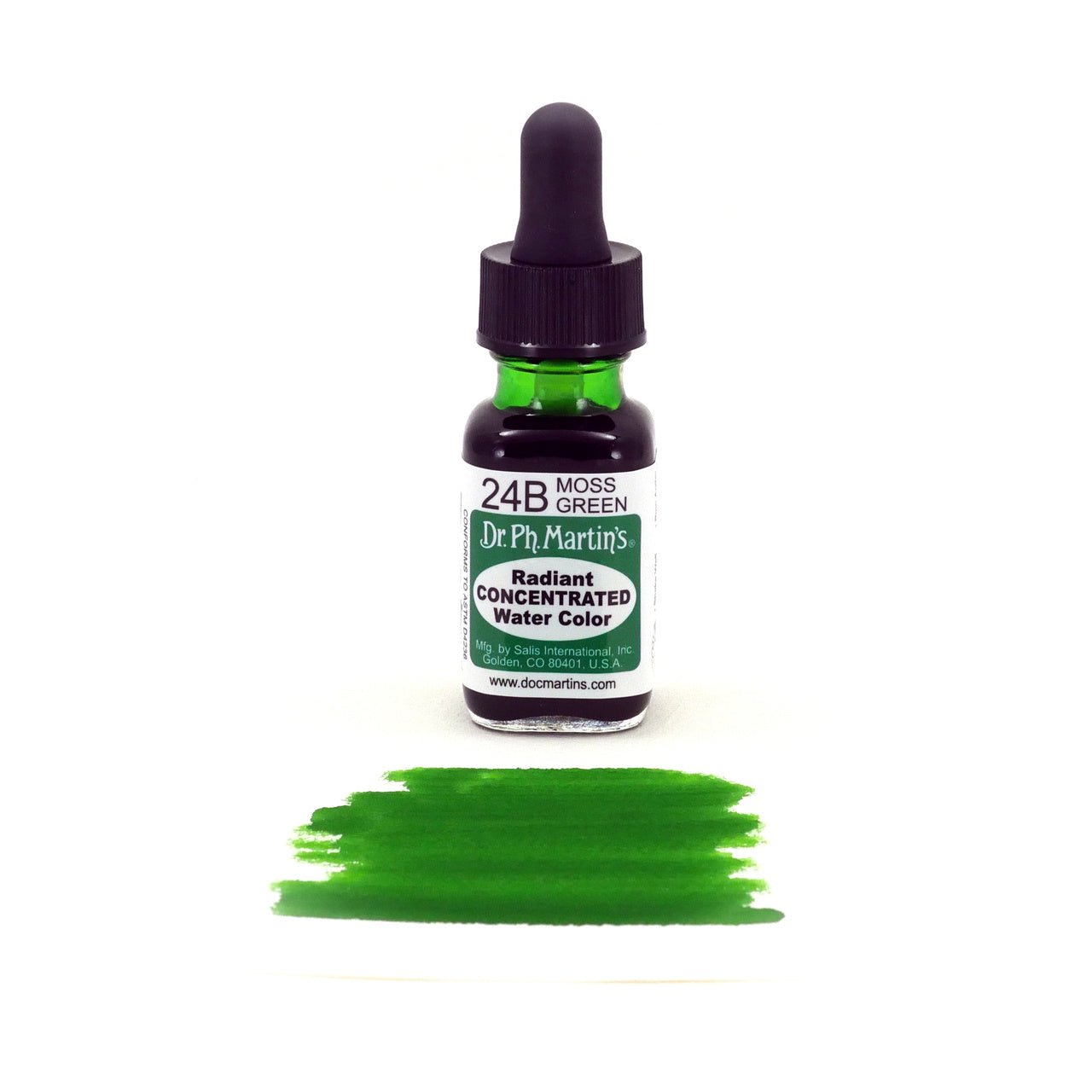 Dr. Ph. Martin's Radiant Watercolor .5 oz - Moss Green - merriartist.com