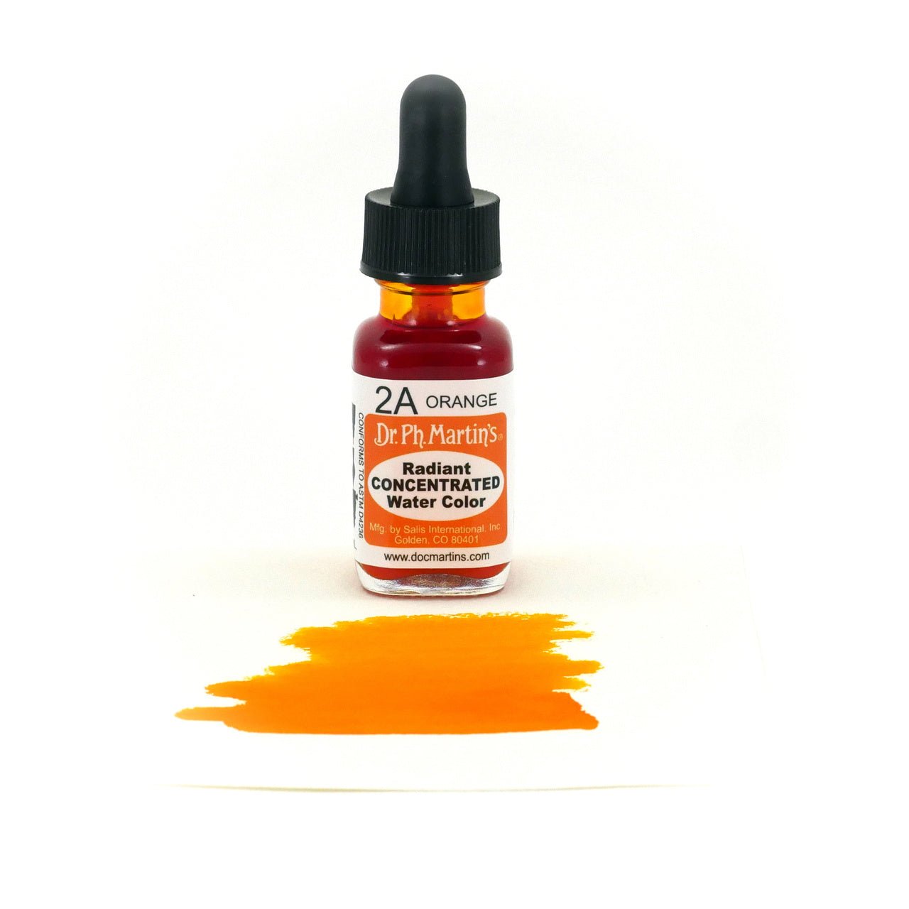 Dr. Ph. Martin's Radiant Watercolor .5 oz - Orange - merriartist.com