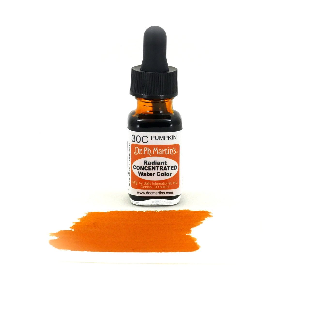 Dr. Ph. Martin's Radiant Watercolor .5 oz - Pumpkin - merriartist.com