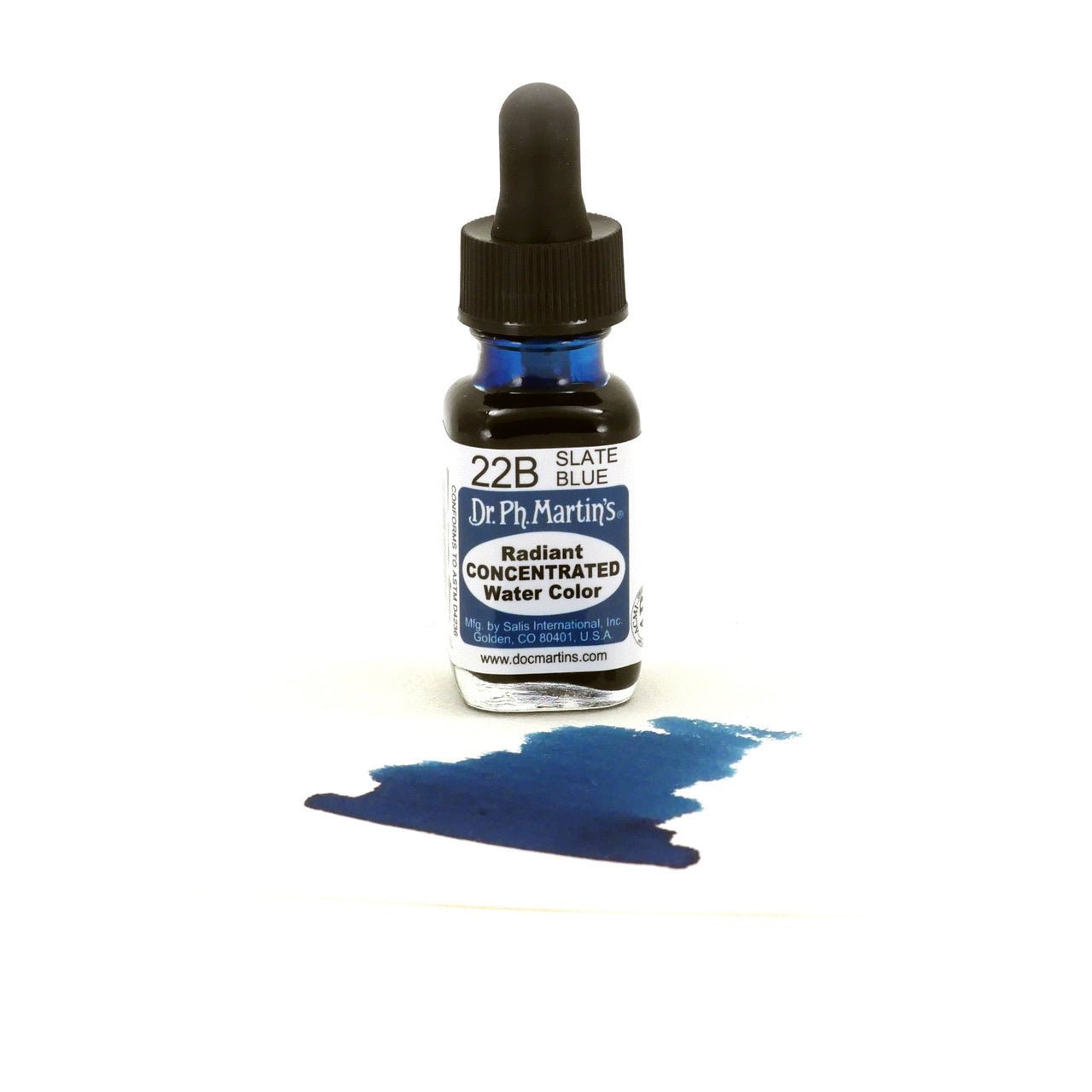 Dr. Ph. Martin's Radiant Watercolor .5 oz - Slate Blue - merriartist.com