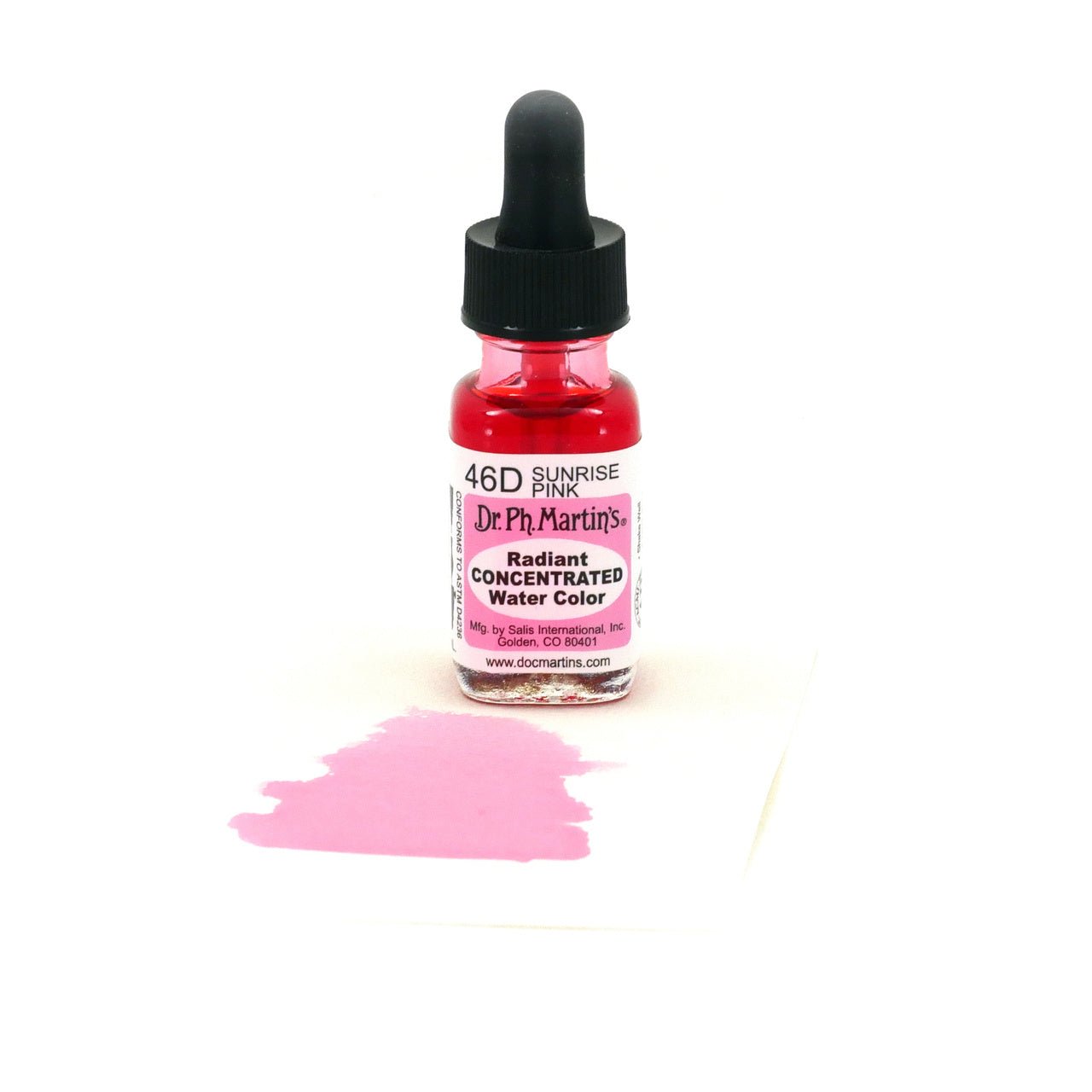 Dr. Ph. Martin's Radiant Watercolor .5 oz - Sunrise Pink - merriartist.com