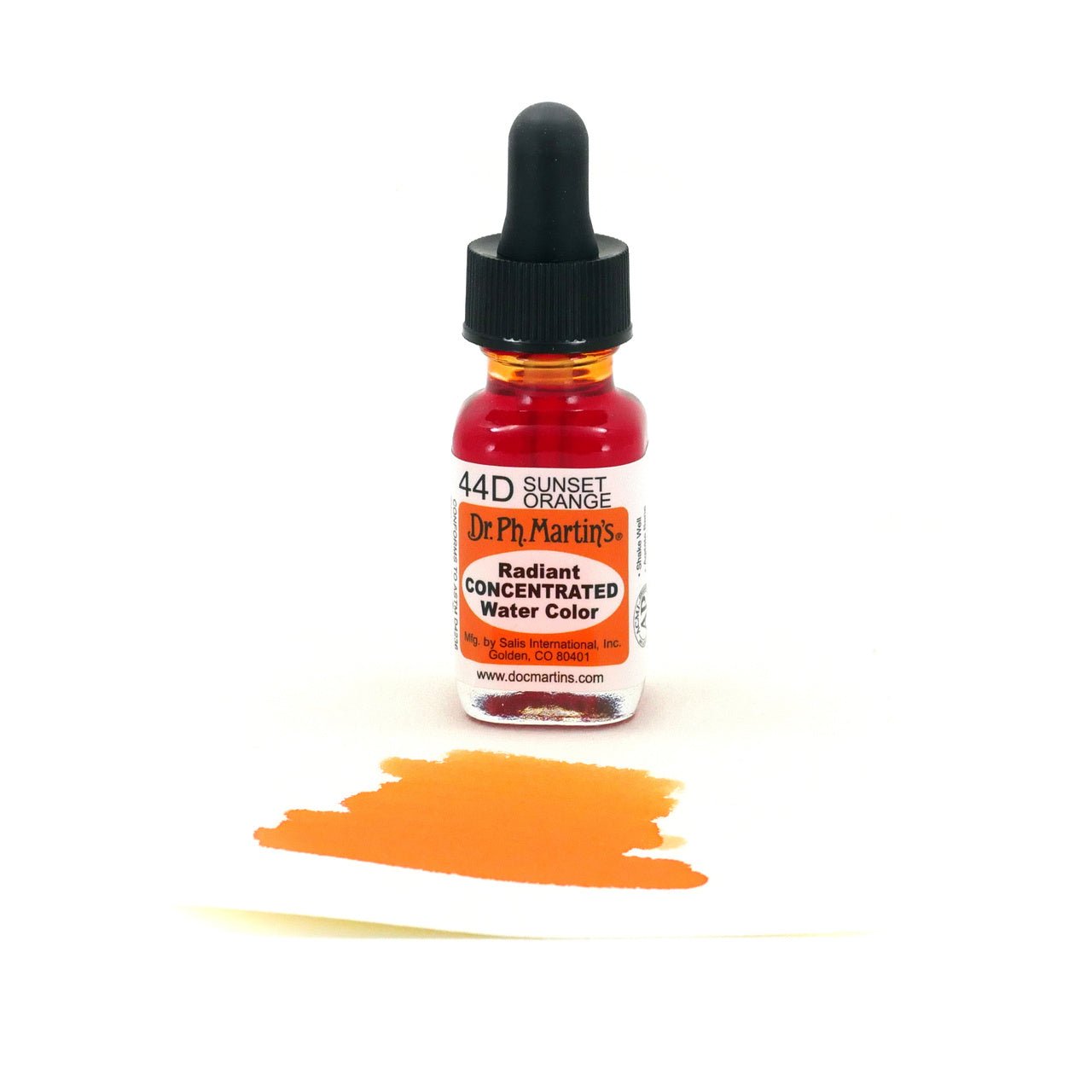 Dr. Ph. Martin's Radiant Watercolor .5 oz - Sunset Orange - merriartist.com