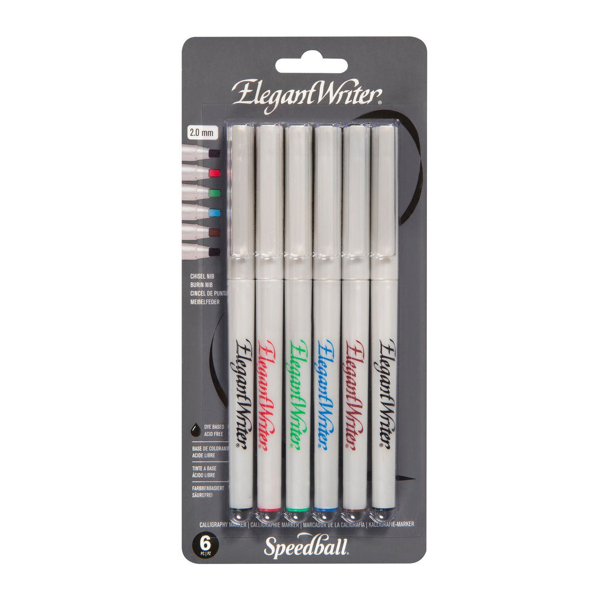 Elegant Writer Calligraphy Pens - Set of 6 Fine Tip - merriartist.com