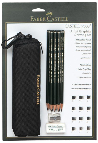 Faber-Castell 9000 Graphite Artist Drawing Set - The Merri Artist - merriartist.com