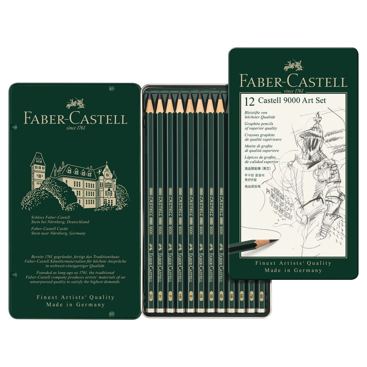 Faber-Castell 9000 Graphite Pencil Art Set of 12 - merriartist.com