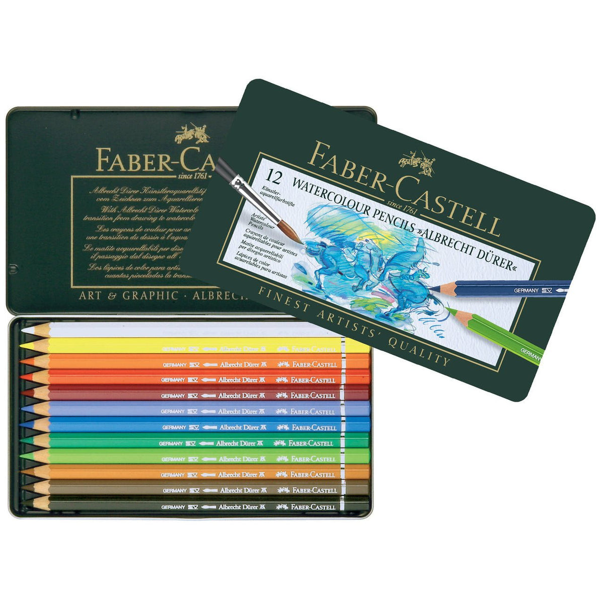 Faber-Castell Albrecht Durer Watercolor Pencil Set of 12 - merriartist.com