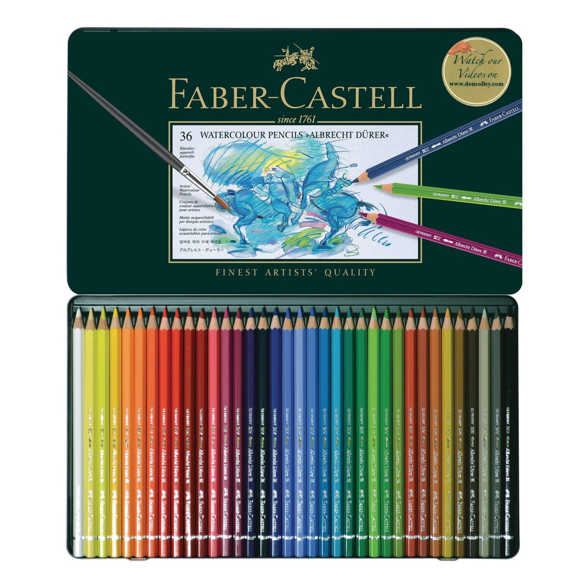 Faber-Castell Albrecht Durer Watercolor Pencil Set of 36 - merriartist.com