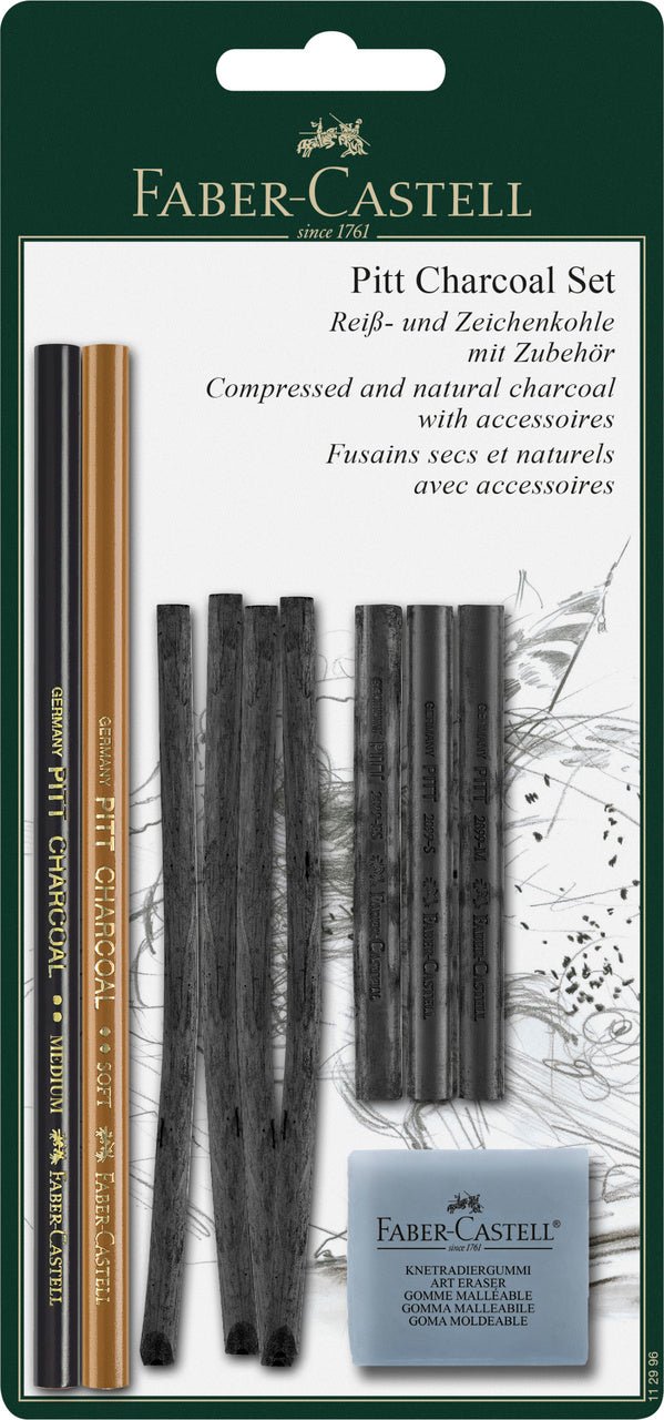 Faber-Castell PITT Basic Charcoal Set - merriartist.com