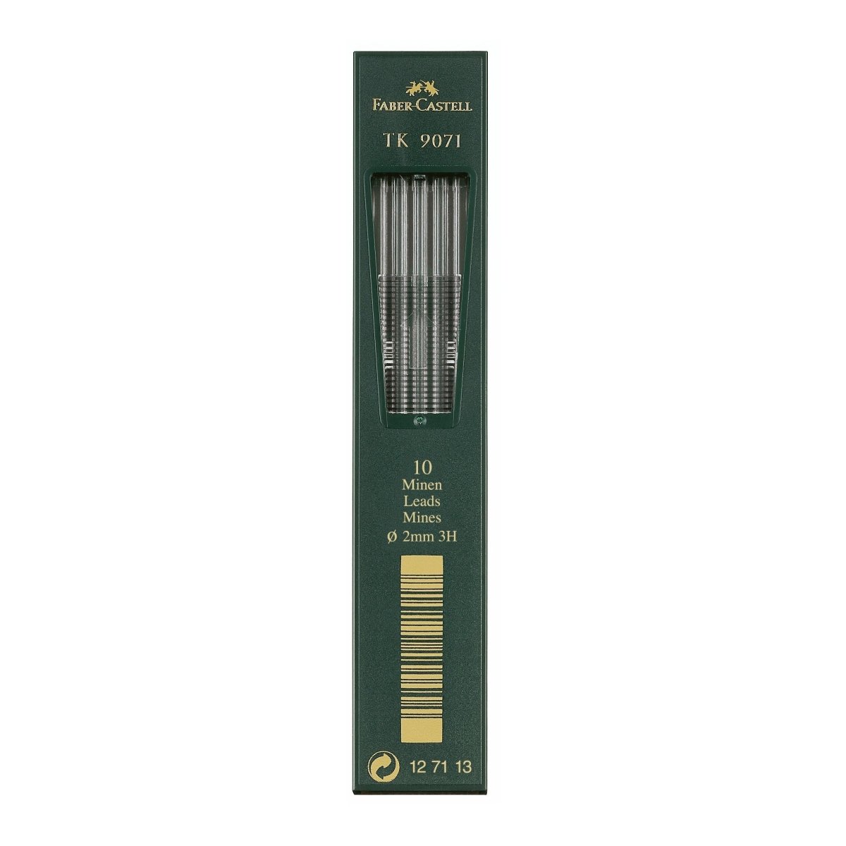 Faber Castell TK 9071 Lead 2 mm refill, 10 leads per tube - 3H - The Merri Artist - merriartist.com