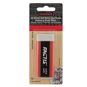 Factis Extra Soft Eraser (White) carded - merriartist.com