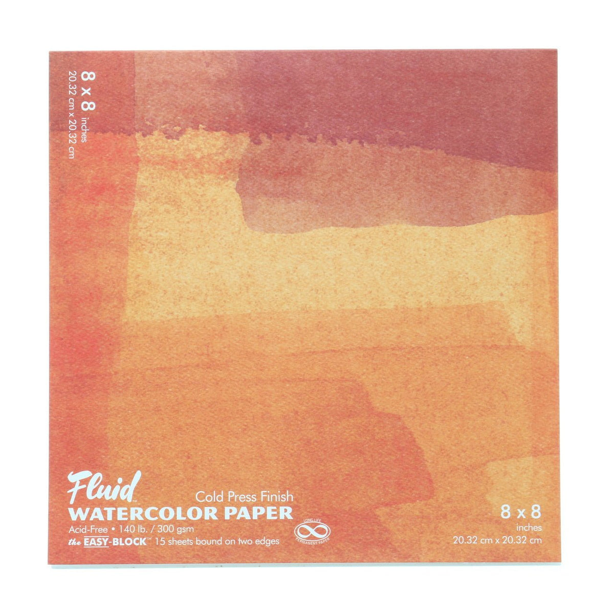 Fluid Watercolor Block - Cold Press - 8X8 - merriartist.com