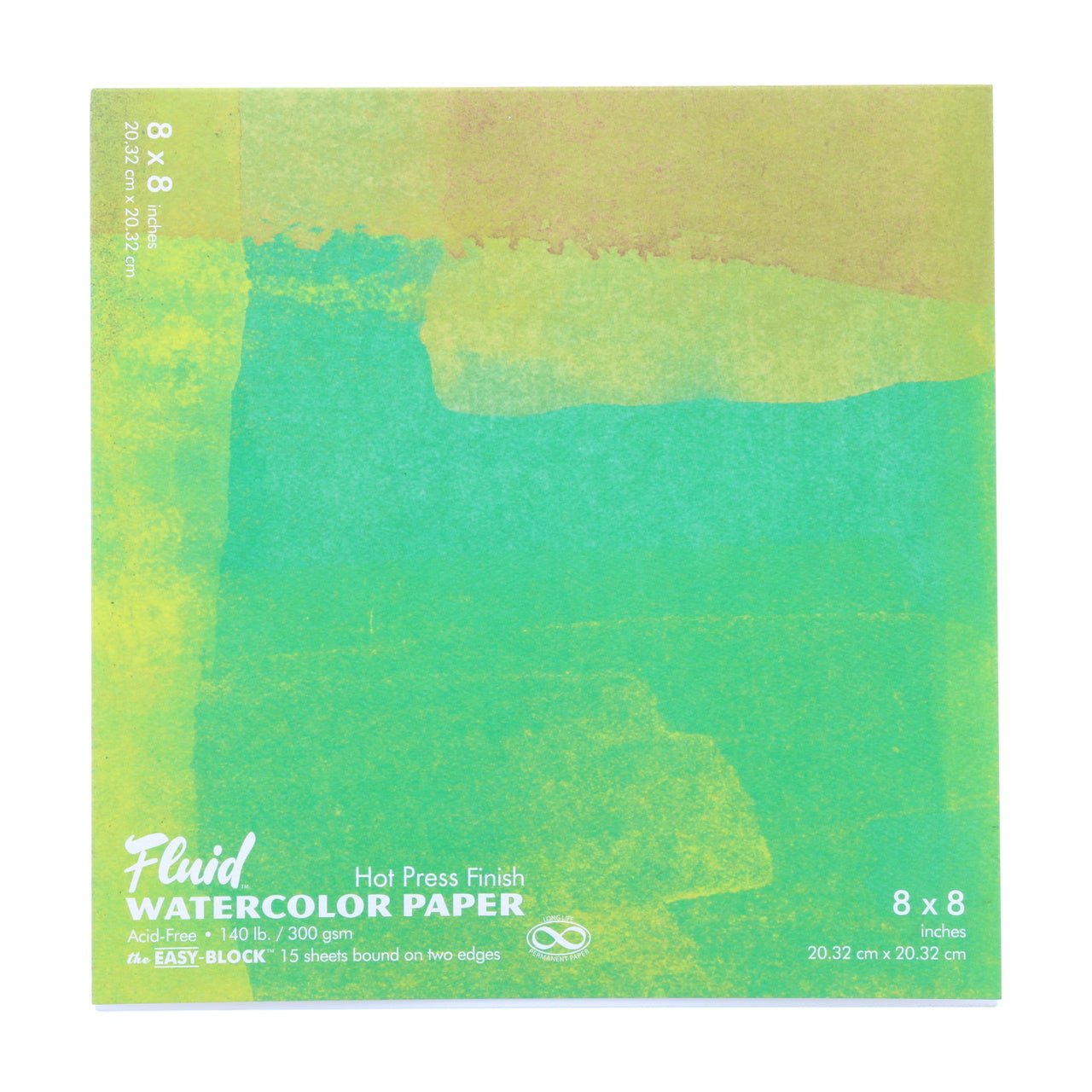 Fluid Watercolor Block - Hot Press - 8X8 - merriartist.com