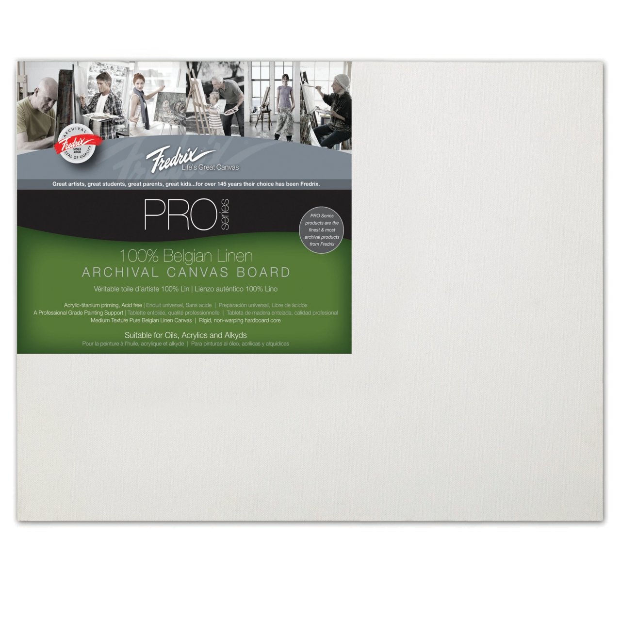 Fredrix Pro Series Archival Linen Canvas Board 11x14