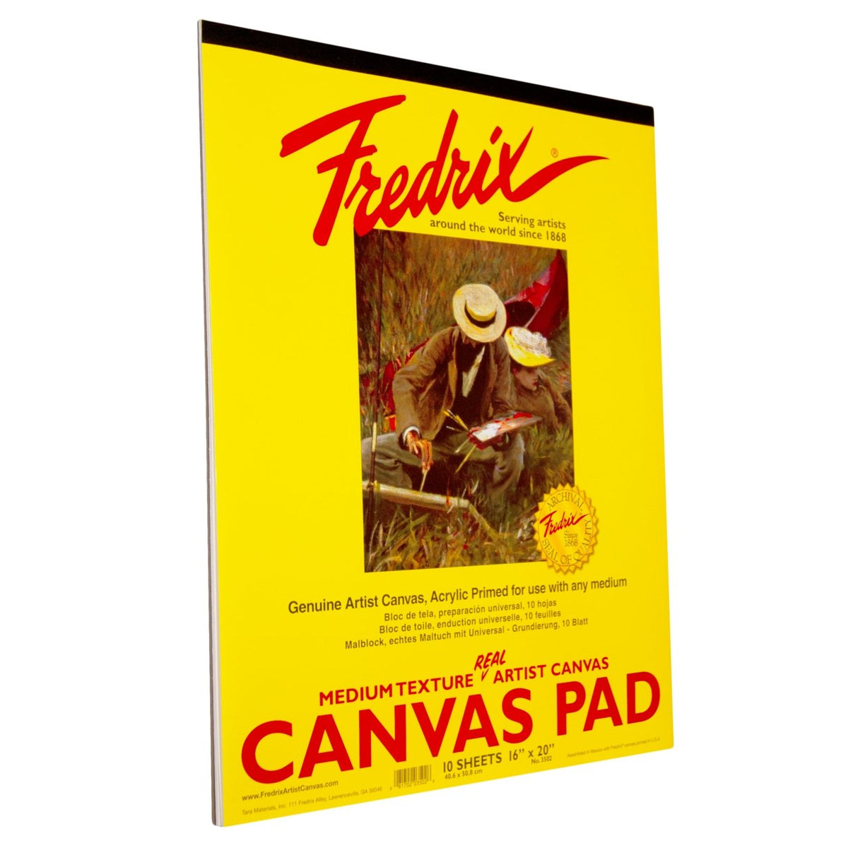 Fredrix Real Canvas Pad 16X20 - merriartist.com