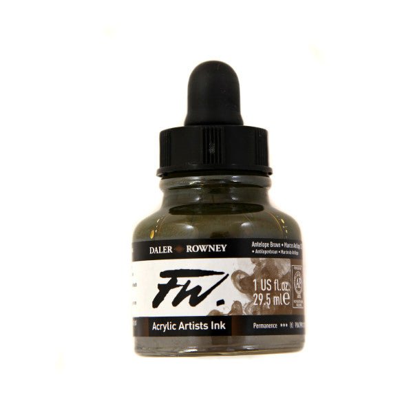 FW Acrylic Ink - 1 fl oz - Antelope Brown - merriartist.com