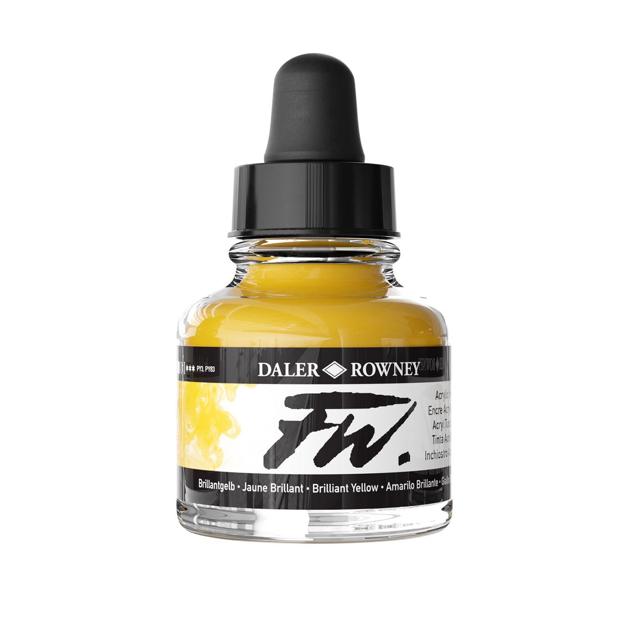 FW Acrylic Ink - 1 fl oz - Brilliant Yellow - merriartist.com