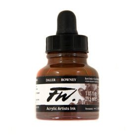 FW Acrylic Ink - 1 fl oz - Burnt Umber - merriartist.com