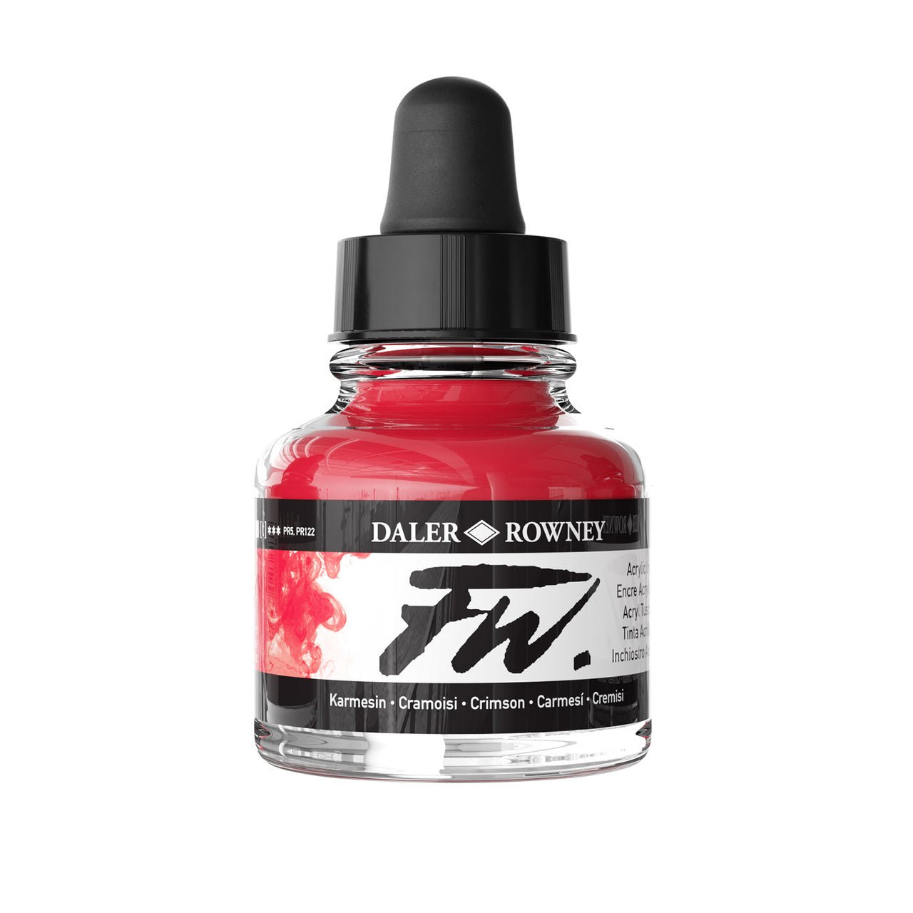 FW Acrylic Ink - 1 fl oz - Crimson - merriartist.com