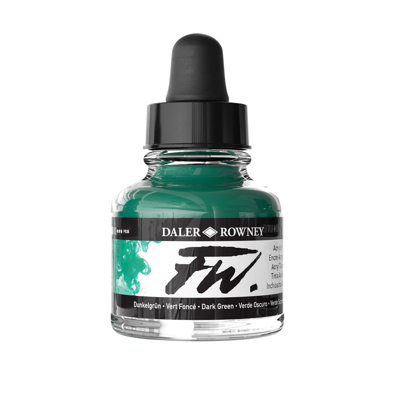 FW Acrylic Ink - 1 fl oz - Dark Green - merriartist.com