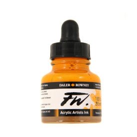 FW Acrylic Ink - 1 fl oz - Indian Yellow - merriartist.com