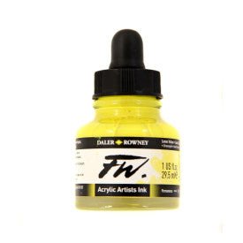 FW Acrylic Ink - 1 fl oz - Lemon Yellow - merriartist.com