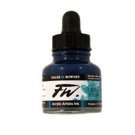 FW Acrylic Ink - 1 fl oz - Marine Blue - merriartist.com