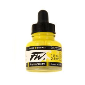 FW Acrylic Ink - 1 fl oz - Process Yellow - merriartist.com