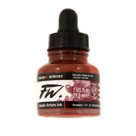 FW Acrylic Ink - 1 fl oz - Red Earth - merriartist.com