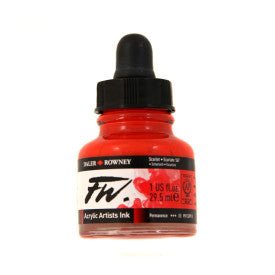 FW Acrylic Ink - 1 fl oz - Scarlet - merriartist.com