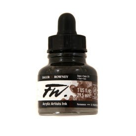 FW Acrylic Ink - 1 fl oz - Sepia - merriartist.com