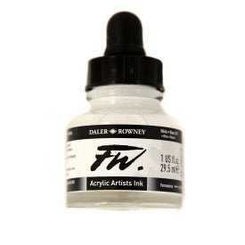 FW Acrylic Ink - 1 fl oz - White - merriartist.com