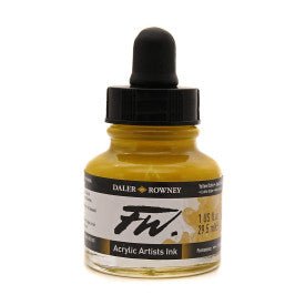 FW Acrylic Ink - 1 fl oz - Yellow Ochre - merriartist.com