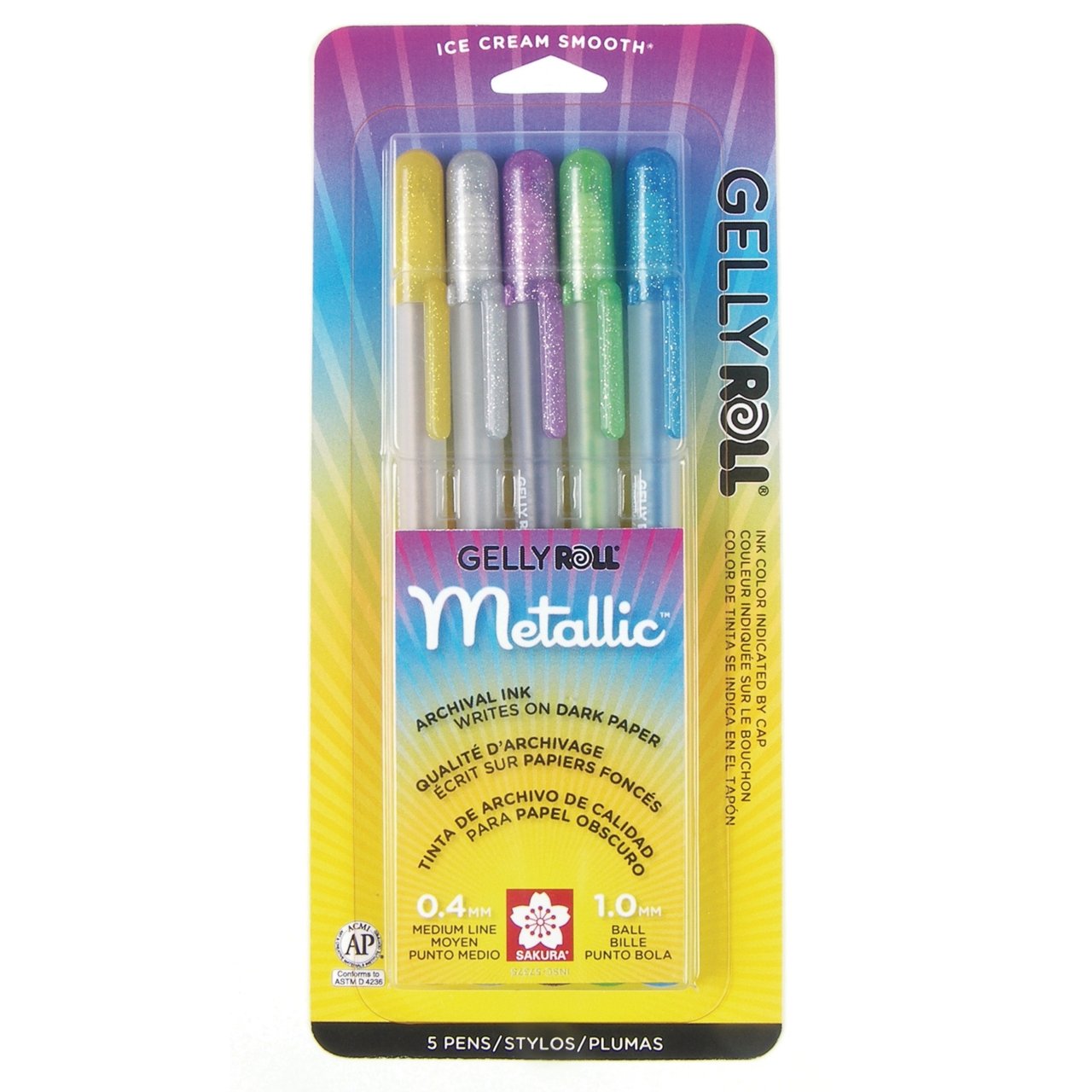 Gelly Roll 5-Color Metallic Set - merriartist.com