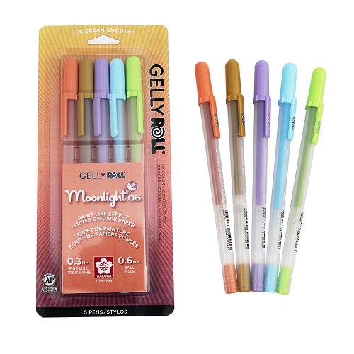 Gelly Roll Moonlight Fine 06 - 5 color Daylight Set - merriartist.com