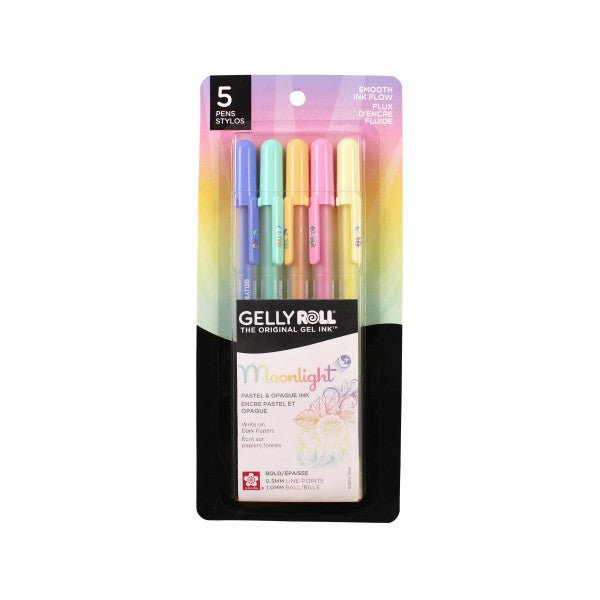Gelly Roll Moonlight Pastel Set of 5 - merriartist.com