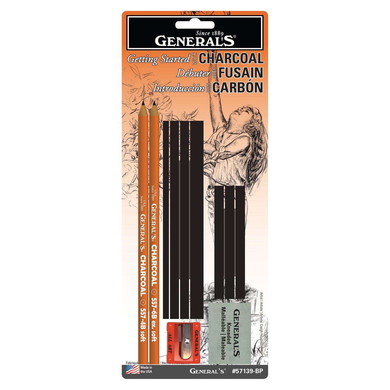 General Pencil General’s Charcoal Pencil, 6B