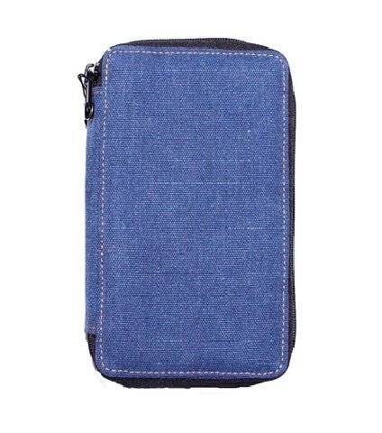 Global Art Canvas Pencil Case 48 Capacity - Denim - merriartist.com